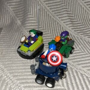 Lego Mighty Micros DC & Marvel Cars Joker, Green Goblin, Captain America D1
